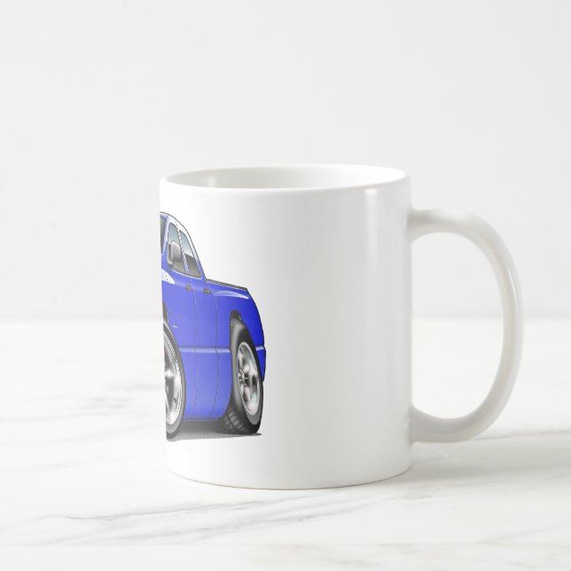 Caneca De Café 2003-08 caminhão do azul do quadrilátero da ram (Direita)
