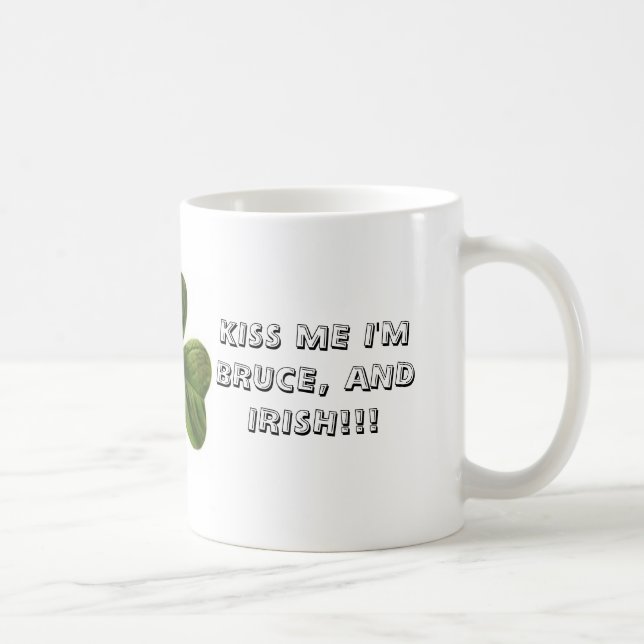 Caneca De Café 200px-Irish_clover, BEIJAM ME que eu sou BRUCE, E (Direita)