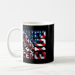 Caneca De Café 2013 Apenas um menino que ama futebol 13º aniversá