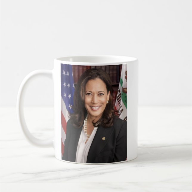 Caneca De Café 2021 Kamala Harris Vice-Presidente Democrat 11 oz (Esquerda)