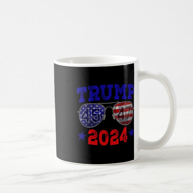 Caneca De Café 2024 45 47 Bandeira Americana Trump 2024 (Direita)