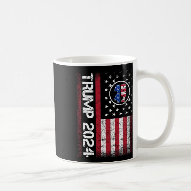 Caneca De Café 2024 45 47 Com Mulheres De Bandeiras Americanas (Direita)