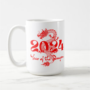 Caneca De Café 2024 Ano Novo do Dragão Chinês