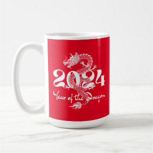 Caneca De Café 2024 Ano Novo do Dragão Chinês