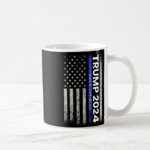 Caneca De Café 2024 Apoie O Azul Linha Azul Fina Polícia American
