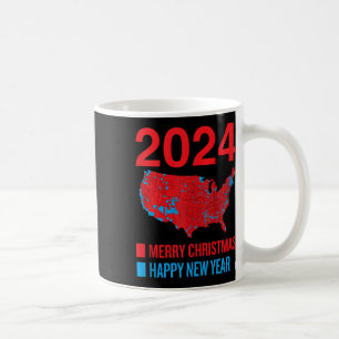Caneca De Café 2024 Mapa Eleitoral Exato Feliz Natal N