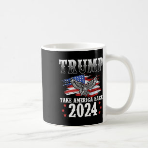 Caneca De Café 2024 Retomar a América Bandeira Americana Trump 20