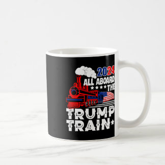 Caneca De Café 2024 Todos a Bordo do Comboio do Trump EUA Bandeir