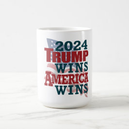 Caneca De Café 2024 Trump vence - América vence