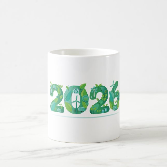 Caneca De Café 2026 Eco Green Energy Concept  (Centro)