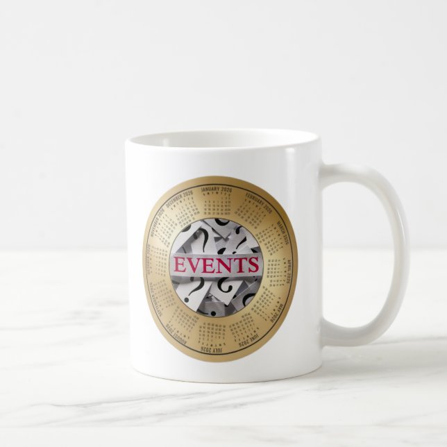 Caneca De Café 2026 Events Calendar Coffee (Direita)