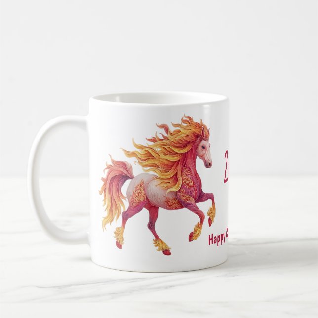 Caneca De Café 2026 Fiery Horse – Happy Chinese New Year (Esquerda)