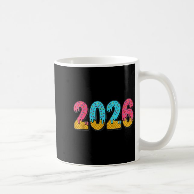 Caneca De Café 2026 Ice Cream Drip Meme New Year Gen Alpha Slang  (Direita)