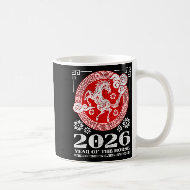 Caneca De Café 2026 Lunar Chinese New Year Fire Horse  (Direita)