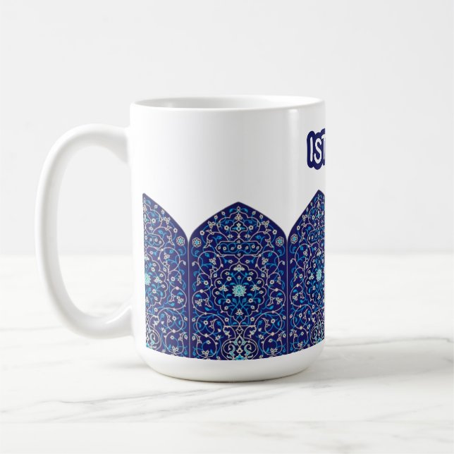 Caneca De Café 2026 New Istanbul Turkey Souvenir Blue (Esquerda)