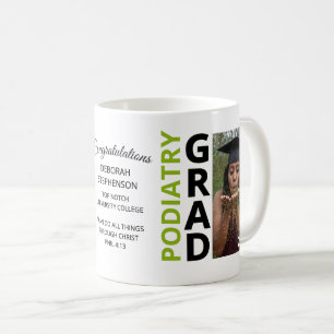 Caneca De Café 2026 PODOLOGIA Foto Graduado Presente Graduado