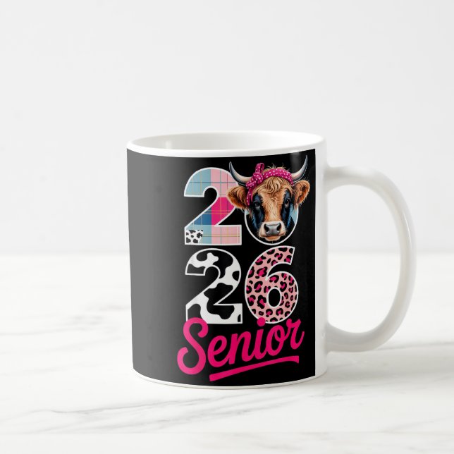 Caneca De Café 2026 Senior Cow Lovers Graduation Funny Cl Shirt F (Direita)