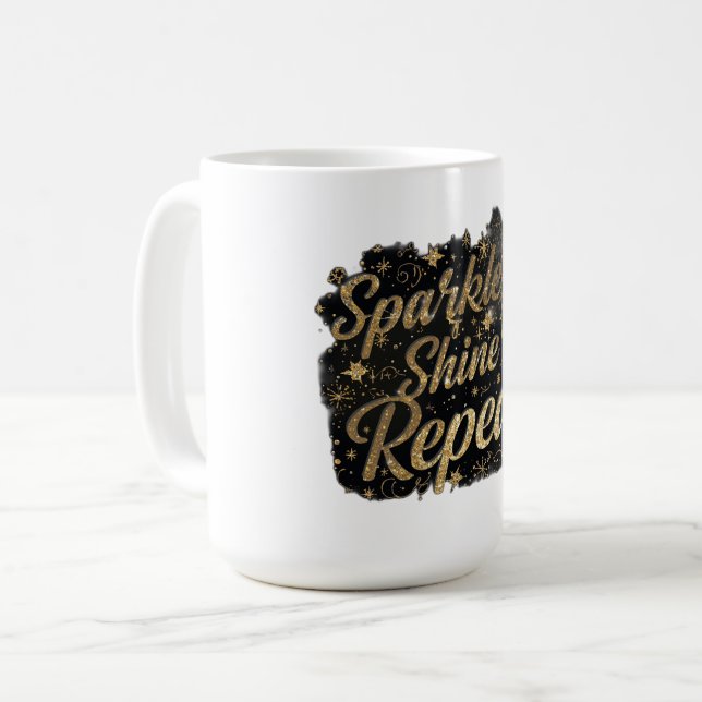 Caneca De Café 2026 sPARKLE,SHINE REPEAT (Frente Esquerda)