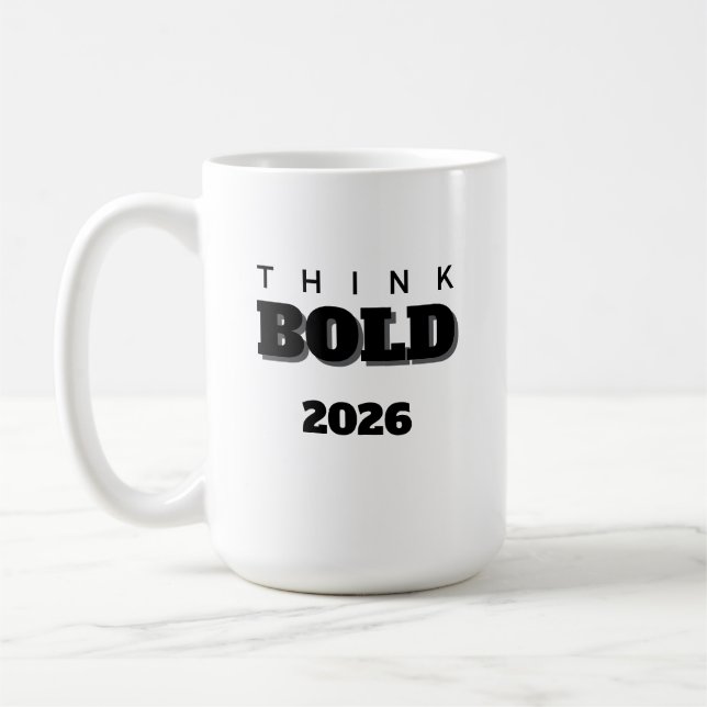 Caneca De Café 2026 tell u think bold Mug (Esquerda)