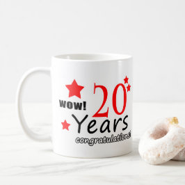 Caneca De Café 20 anos de aniversário