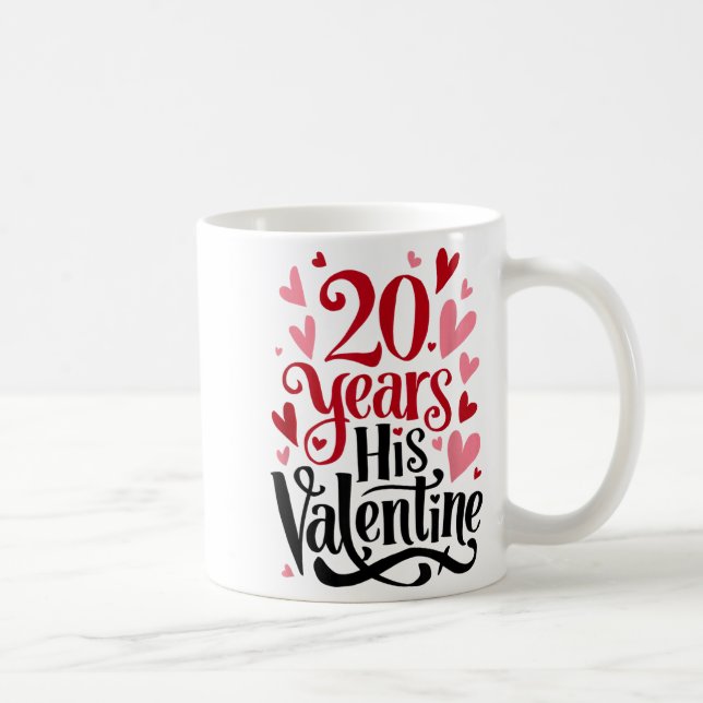Caneca De Café 20 Years His Valentine _ Anniversary Couples Valen (Direita)