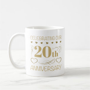 Caneca De Café 20o Aniversário de casamento