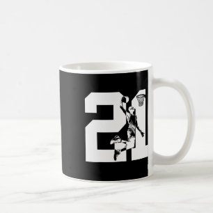 Caneca De Café 21 Anos Número 21 Esboço 21º Aniversário