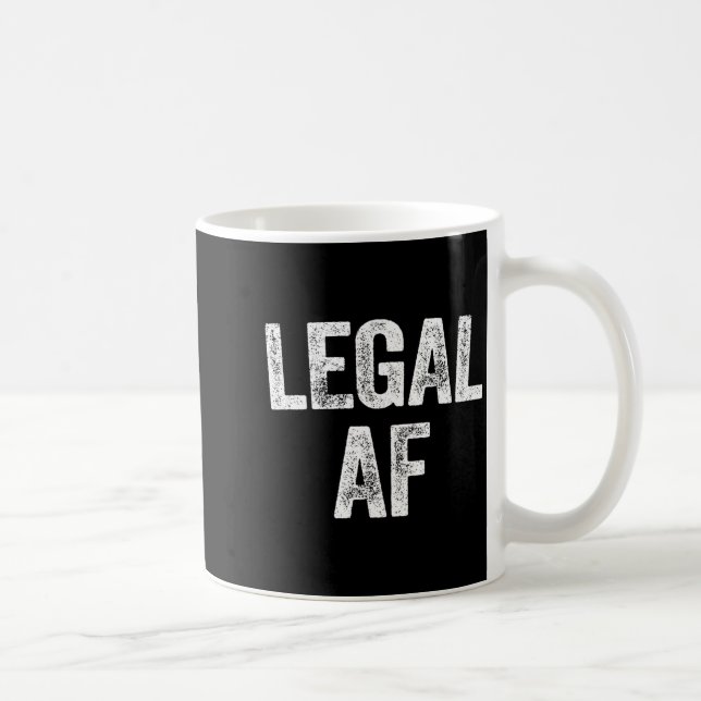 Caneca De Café 21st Birthday Legal Af Long Sleeve  (Direita)