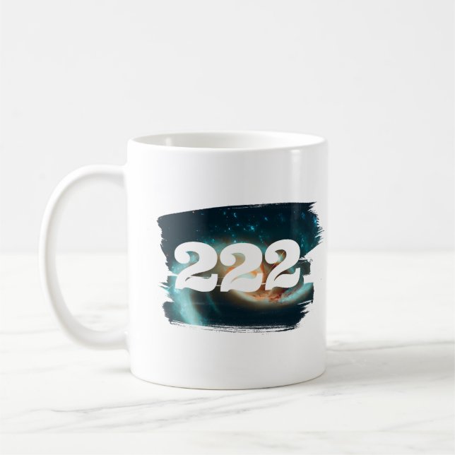 Caneca De Café 222 Manifestação Universe Angel Number Galaxy (Esquerda)