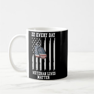 Caneca De Café 22 Desempenho Diário de Conscientização de Veteran