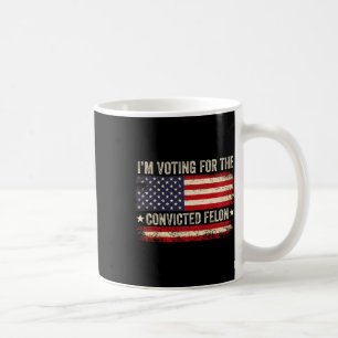 Caneca De Café 24 Estou a Votar No Réu Primário Bandeira Dos EUA