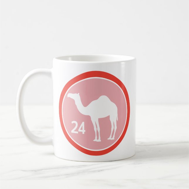 Caneca De Café 24 horas - Design (Vermelho) de Camelo (Esquerda)