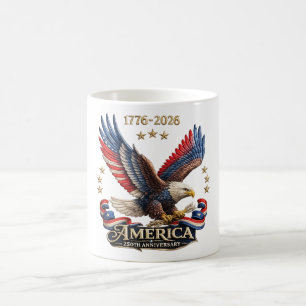 Caneca De Café 250º Aniversário América Águia Patriótica 2026