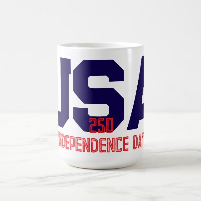 Caneca De Café 250º Dia da Independência dos EUA (Centro)