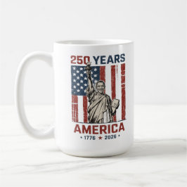 Caneca De Café 250º Estátua da Liberdade América Obama Faixa Patr