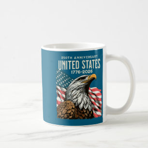 Caneca De Café 250 Aniversário EUA 250º bandeira dos EUA patrióti
