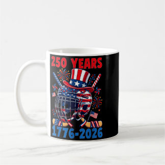 Caneca De Café 250 Anos 1776 2026 Aniversário de 250 anos de Hóqu