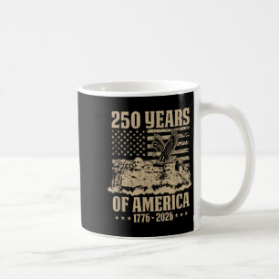 Caneca De Café 250 Anos Bandeira Americana 1776-2026 Aniversário