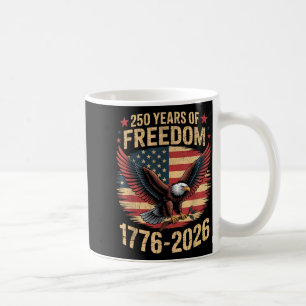 Caneca De Café 250 Anos Bandeira EUA Aniversário de 250 anos da A