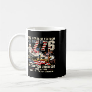 Caneca De Café 250 Anos De Liberdade 1776 Uma Nação Sob Deus EUA