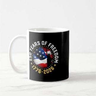 Caneca De Café 250 Anos De Liberdade Na América Para O Dia Da Ind