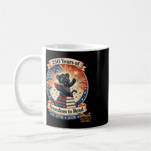 Caneca De Café 250 Anos De Liberdade Para Ler Pantera Patriótica 
