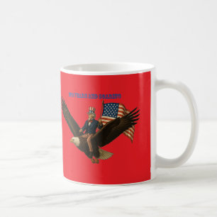 Caneca De Café 250 Anos Tio Sam, Águia Careca e Bandeira American
