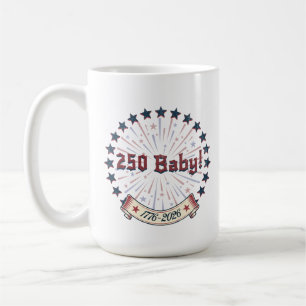 Caneca De Café 250 Bebê América Design de Fogos Patrióticos 250