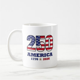 Caneca De Café 250 Desenho de Bandeira Patriótica da América | 17