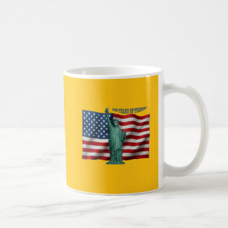 Caneca De Café 250 Years American Flag with the Statue of Liberty