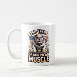 Caneca De Café 250 Years of American Muscle Bulldog