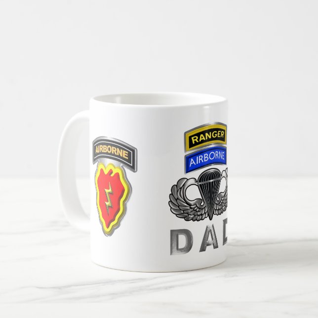 Caneca De Café 25 Infantry Division Ranger Pai (Frente Esquerda)