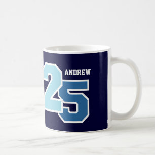 Caneca De Café 25o AQUA do aniversário e CERCETA V002C