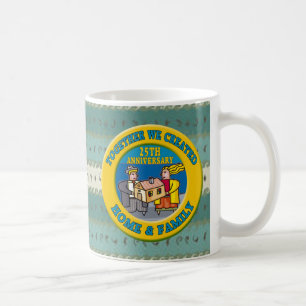 Caneca De Café 25o Presentes do aniversário de casamento